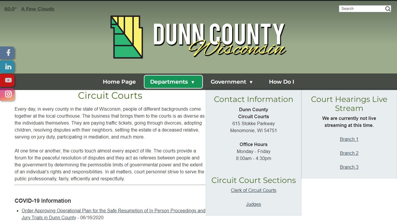 Dunn County Circuit Courts - Dunn County, WI