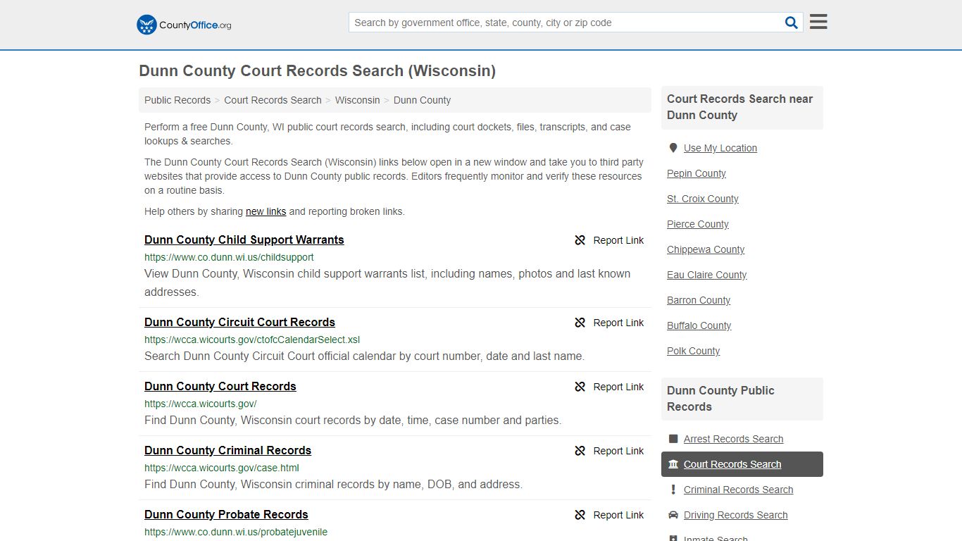 Court Records Search - Dunn County, WI (Adoptions ...